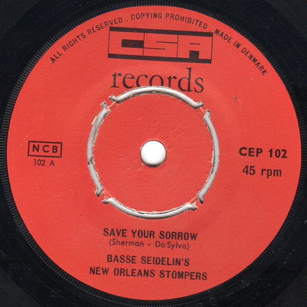 Basse Seidelin's New Orleans Stompers : Liveoptagelse Fra Basin Street Club, Kbh. (7")