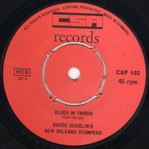 Basse Seidelin's New Orleans Stompers : Liveoptagelse Fra Basin Street Club, Kbh. (7")