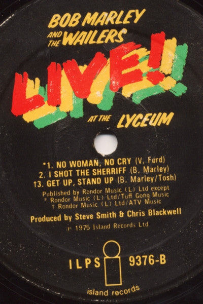 Bob Marley & The Wailers : Live! At The Lyceum (LP, Album)