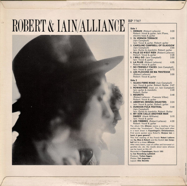 Robert And Iain : Alliance (LP, Album)