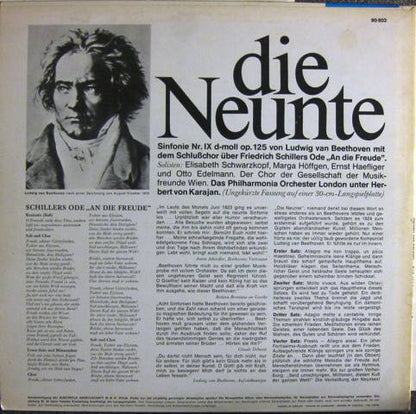 Herbert Von Karajan, Ludwig van Beethoven : Die Neunte (LP)