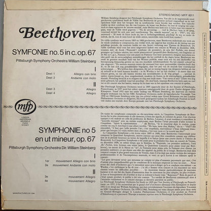 Ludwig van Beethoven, Pittsburgh Symphony Orchestra / William Steinberg : Symphony No. 5  (LP, Album, RE, Fli)