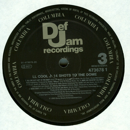 LL Cool J : 14 Shots To The Dome (2xLP, Album, Gat)