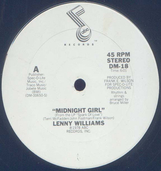 Lenny Williams : Midnight Girl (12")