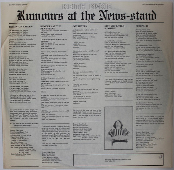 Keith McKie : Rumours At The News-stand (LP, Album)