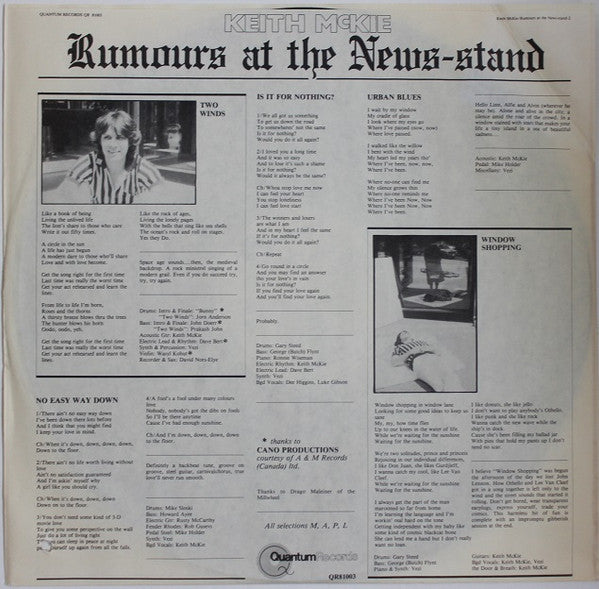 Keith McKie : Rumours At The News-stand (LP, Album)