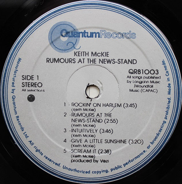 Keith McKie : Rumours At The News-stand (LP, Album)