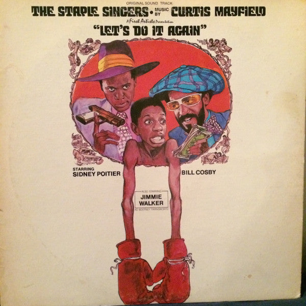 The Staple Singers ● Music By Curtis Mayfield : Let's Do It Again (Original Soundtrack) (LP, Album, Pit)