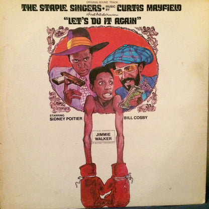 The Staple Singers ● Music By Curtis Mayfield : Let's Do It Again (Original Soundtrack) (LP, Album, Pit)