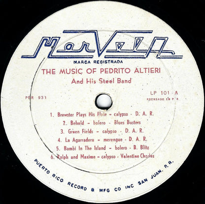 Pedrito Altieri And His Happy Steel Band : The Music Of Pedrito Altieri And His Steel Band (LP, Album, Mono)