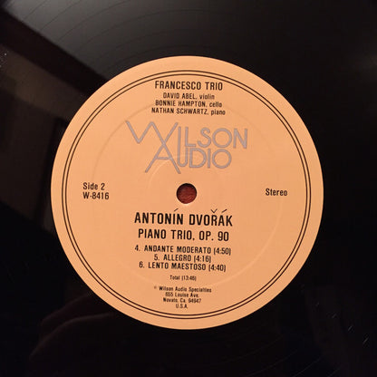 Antonín Dvořák - Francesco Trio : Trio In E Minor, Op. 90, The "Dumky" (LP, Album)