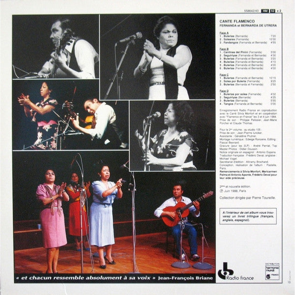 Fernanda Y Bernarda De Utrera : Cante Flamenco (2xLP, Album)