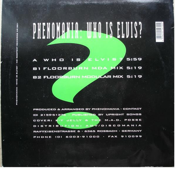 Phenomania : Who Is Elvis? (12", Maxi)