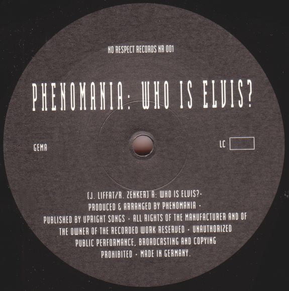 Phenomania : Who Is Elvis? (12", Maxi)