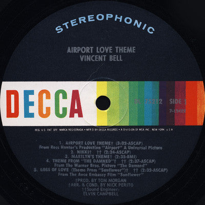 Vinnie Bell : Airport Love Theme (LP, Album)