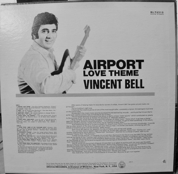 Vinnie Bell : Airport Love Theme (LP, Album)