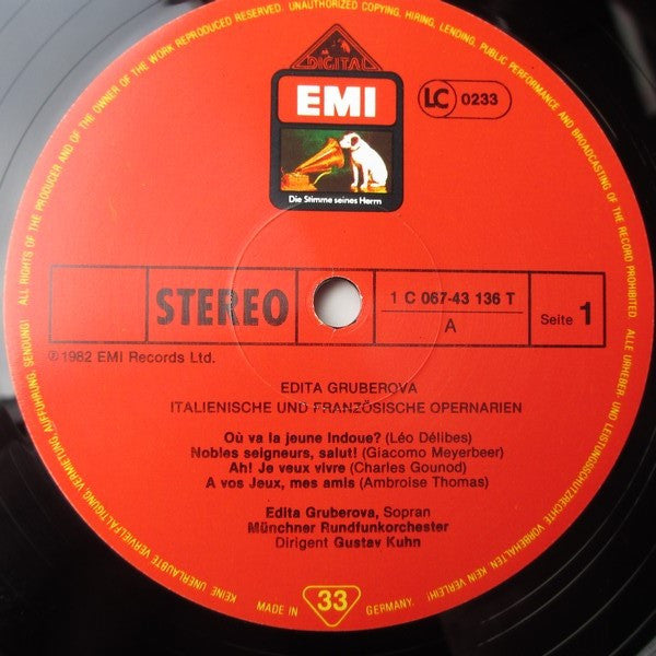 Edita Gruberova : French & Italian Opera Arias (LP, Gat)