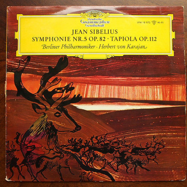 Jean Sibelius, Herbert von Karajan, Berliner Philharmoniker : Symphonie Nr. 5 Op. 82 • Tapiola Op. 112 (LP, Mono)