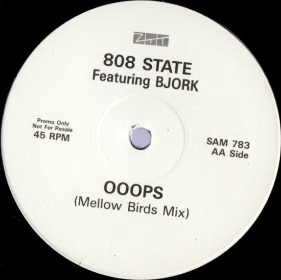 808 State Featuring Björk : Ooops (Remix) (12", Promo)