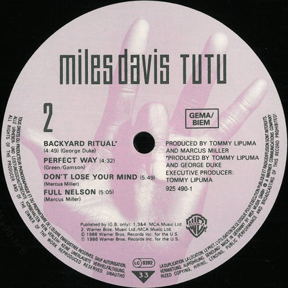 Miles Davis : Tutu (LP, Album)