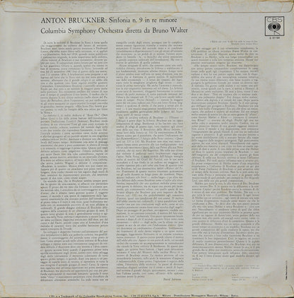 Anton Bruckner, Columbia Symphony Orchestra, Bruno Walter : Sinfonia N. 9 In Re Minore (LP, RE)