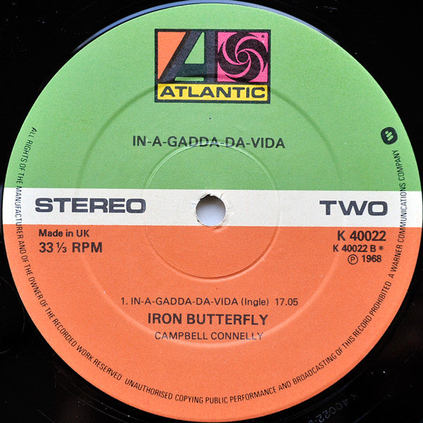 Iron Butterfly : In-A-Gadda-Da-Vida (LP, Album, RE)