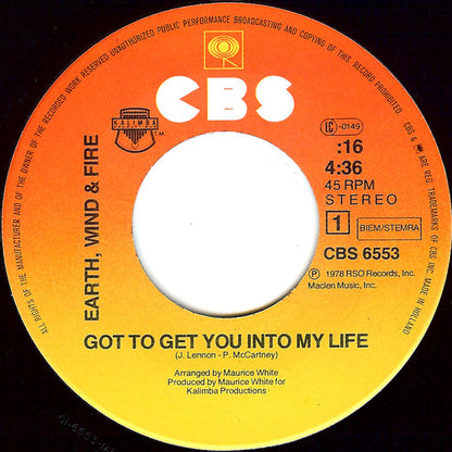 Earth, Wind & Fire : Got To Get You Into My Life (7", Single)