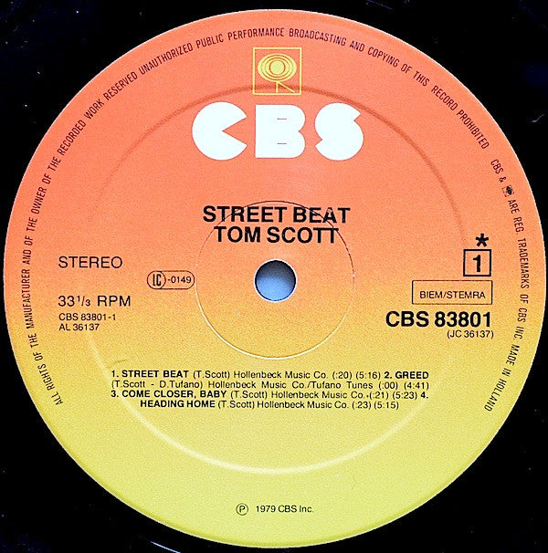 Tom Scott : Street Beat (LP, Album)