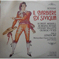 Gioacchino Rossini, Robert Merrill, Roberta Peters, Cesare Valletti, Fernando Corena, Erich Leinsdorf, The Metropolitan Opera House Orchestra And Metropolitan Opera Chorus : Il Barbiere Di Siviglia (3xLP, Album)