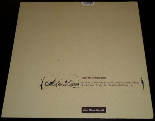 Austin Lucas : A New Home In The Old World (LP, Album, Ltd, Yel)