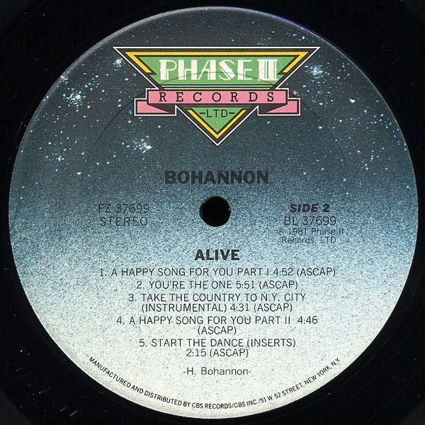 Hamilton Bohannon : Alive (LP, Album)