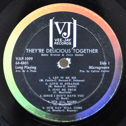 Betty Everett & Jerry Butler : Delicious Together (LP, Album, Mono, ARP)