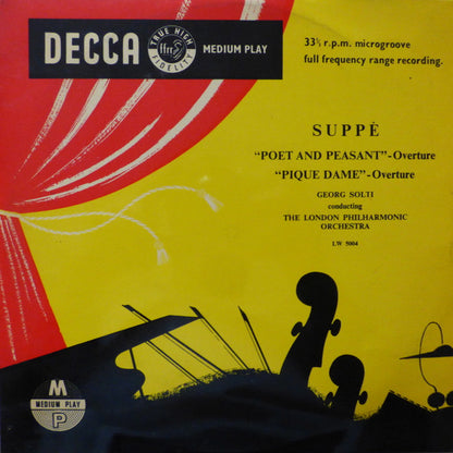 Franz von Suppé, Georg Solti Conducting London Philharmonic Orchestra : "Poet And Peasant"-Overture / "Pique Dame"-Overture (10", Album)