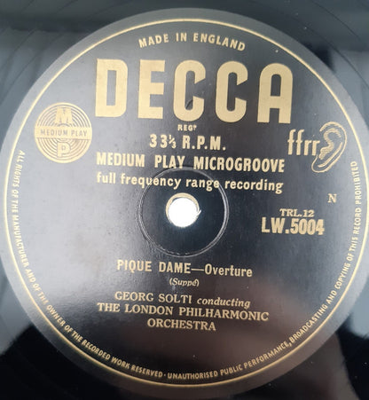 Franz von Suppé, Georg Solti Conducting London Philharmonic Orchestra : "Poet And Peasant"-Overture / "Pique Dame"-Overture (10", Album)