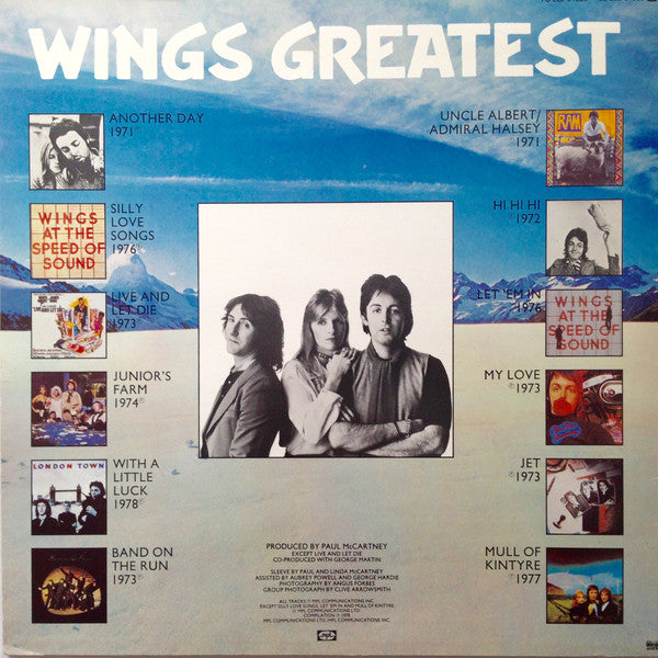 Wings (2) : Wings Greatest (LP, Comp)