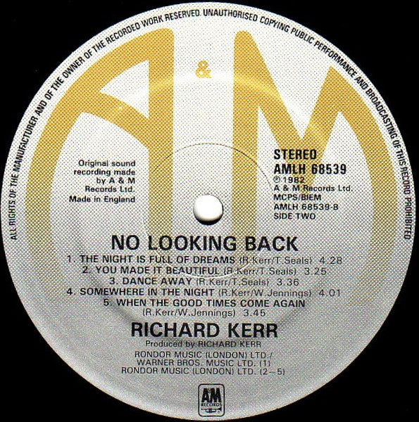 Richard Kerr : No Looking Back (LP, Album)