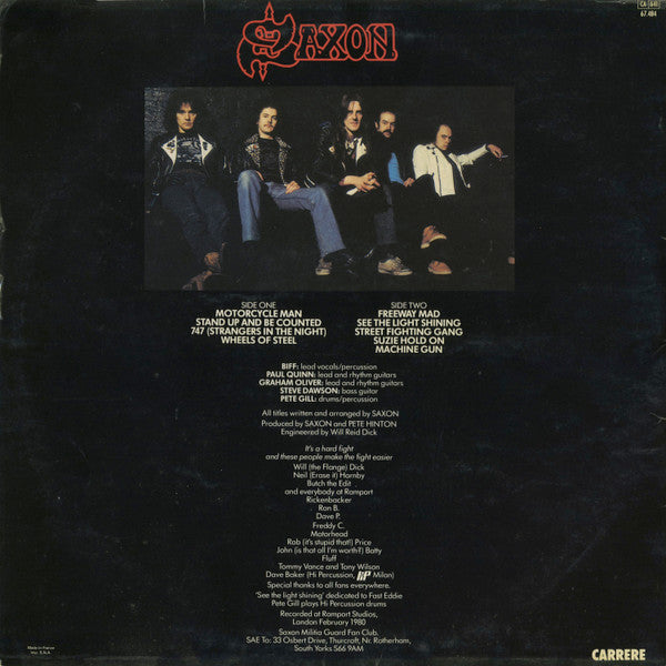 Saxon : Wheels Of Steel (LP, Album, RP)