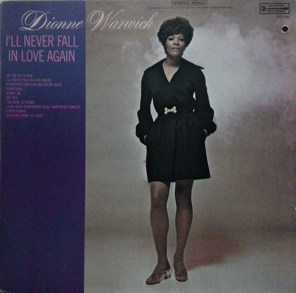 Dionne Warwick : I'll Never Fall In Love Again (LP, Album, RP)