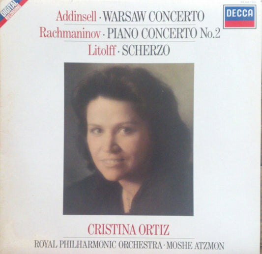 Cristina Ortiz, Richard Addinsell, Henry Litolff, Louis Moreau Gottschalk, Sergei Vasilyevich Rachmaninoff : Addinsell • Warsaw Concerto / Rachmaninov • Piano Concerto No.2 / Litolff • Scherzo (LP, Album)