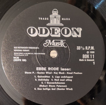 Ebbe Rode : Læser: Storm P. - Gustav Wied - Kaj Munk - Knud Poulsen (LP)