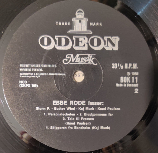 Ebbe Rode : Læser: Storm P. - Gustav Wied - Kaj Munk - Knud Poulsen (LP)