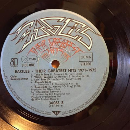 Eagles : Their Greatest Hits 1971-1975 (LP, Comp, Club)