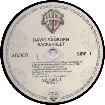 David Sanborn : Backstreet (LP, Album)