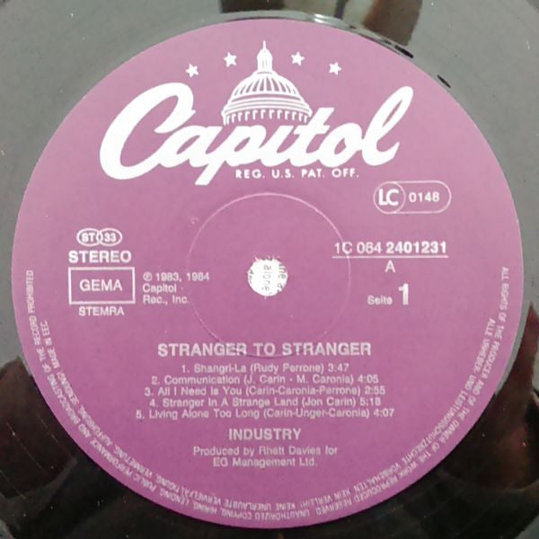 Industry (2) : Stranger To Stranger (LP, Album)