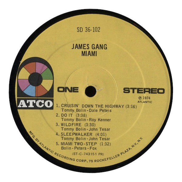 James Gang : Miami (LP, Album, PR )