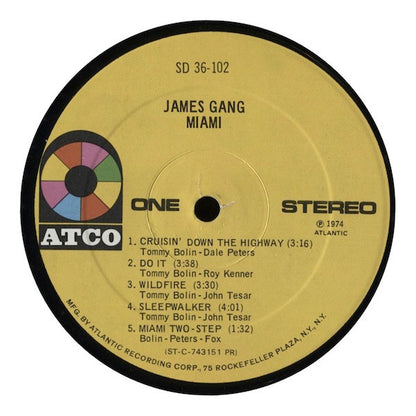 James Gang : Miami (LP, Album, PR )