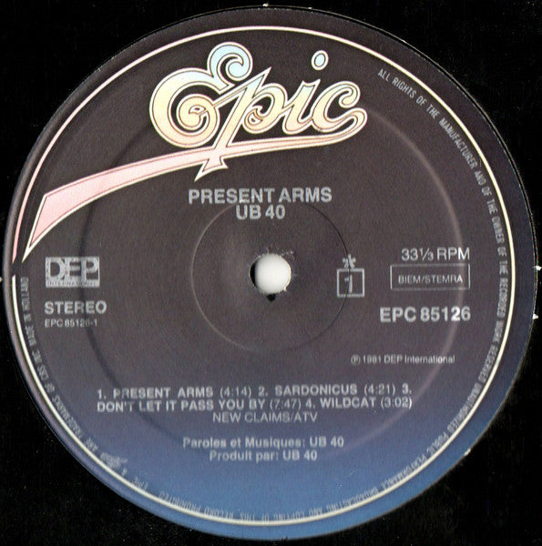 UB40 : Present Arms (LP, Album, RE + 7")