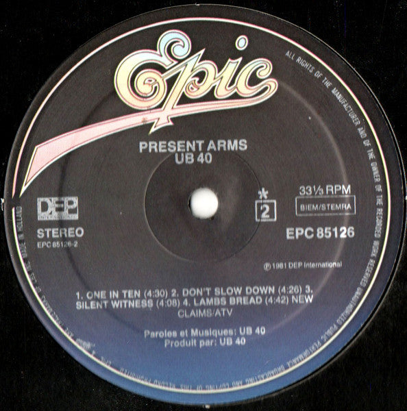 UB40 : Present Arms (LP, Album, RE + 7")