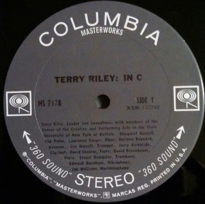 Terry Riley : In C (LP, Album, Uni)