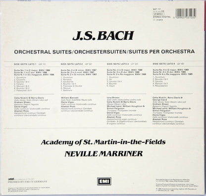 Johann Sebastian Bach - The Academy Of St. Martin-in-the-Fields, Sir Neville Marriner : The Four Orchestral Suites / Die Vier Orchestersuiten (2xLP, Album, Gat)